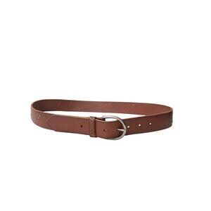 American Eagle Womens Brown Embossed Leather Belt Medium